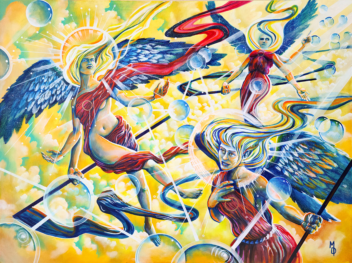 Celestial Gifts | Figurative Art by Miles Davis | Massive Burn Studios